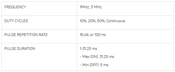 Tehnične specifikacije ultrazvok ultrazvok specifikacije